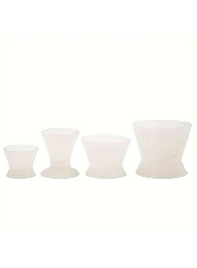 4 Pieces Dental Silicone Mixing Bowl Set Large and Mini Self Standing Cups - Image 4